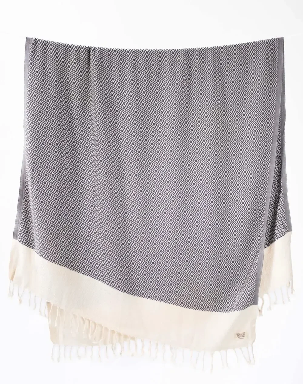 Teema Grey Zion Organic Cotton Turkish Towel Bath Sheet Blanket 70